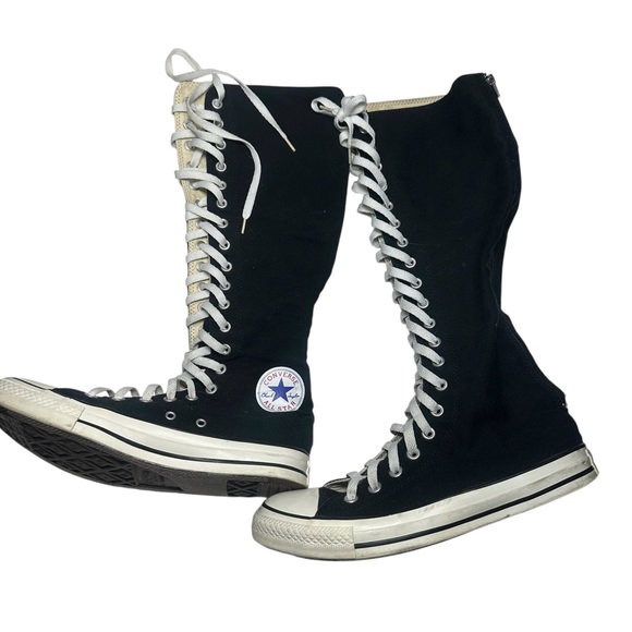 Converse Chuck Taylor All Star 1V708 Black Knee High 16" Sneakers Women’s Sz 8 - Picture 2 of 4